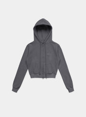 BADBLOOD  Beyond Soft Zip-Up Hoodie - Charcoal