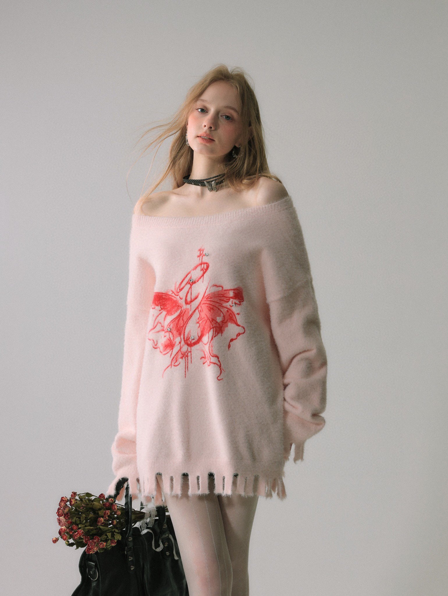 La Freedom Butterfly Sweater - Pink