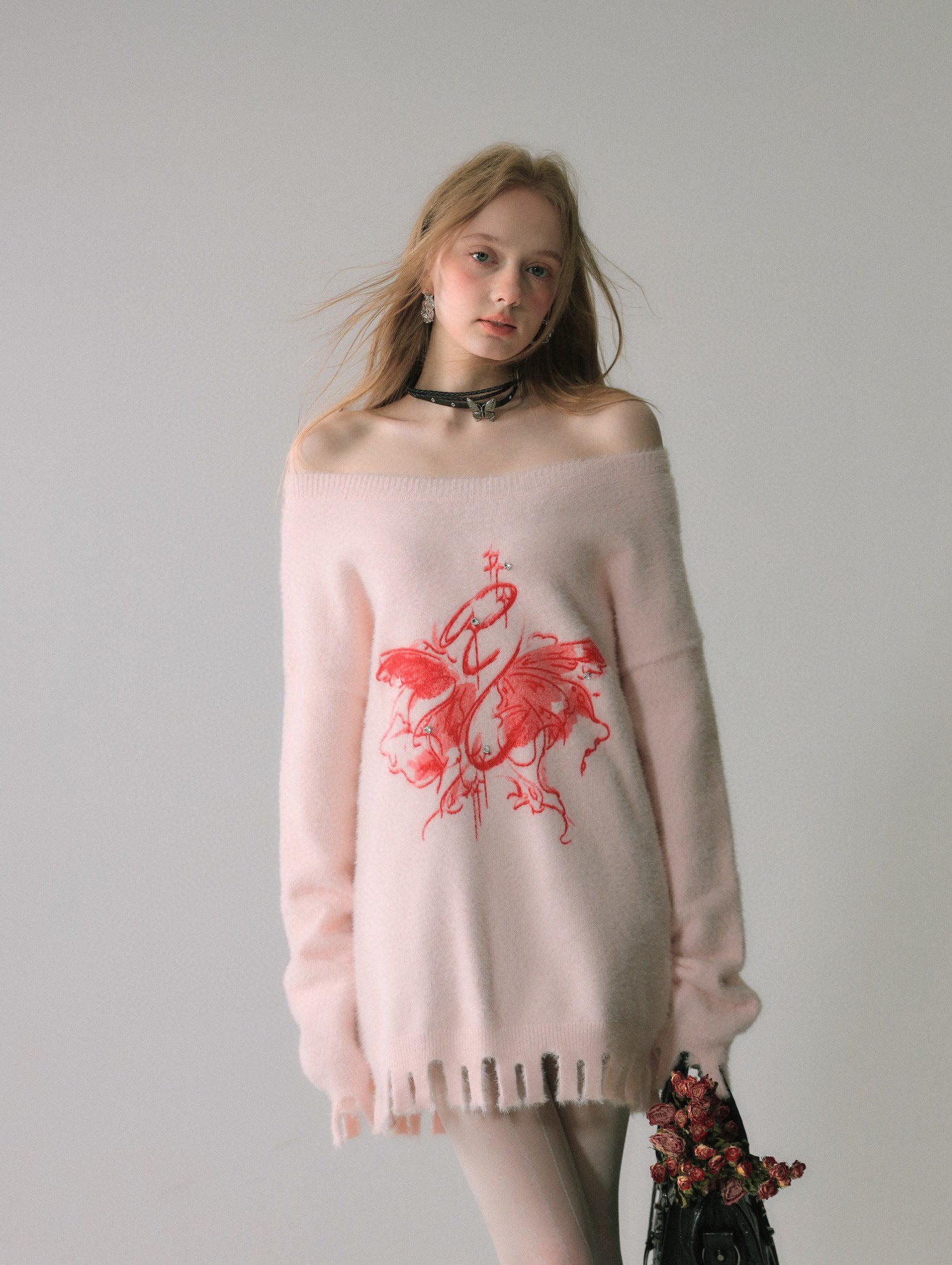 La Freedom Butterfly Sweater - Pink