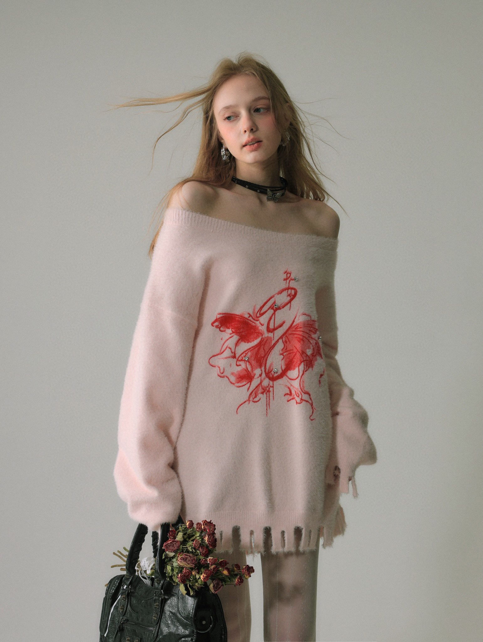 La Freedom Butterfly Sweater - Pink