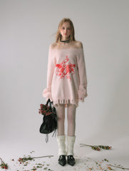 La Freedom Butterfly Sweater - Pink