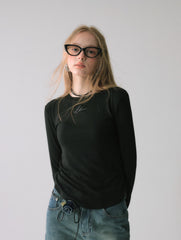 La Freedom Classic Knitted Blouse- Black