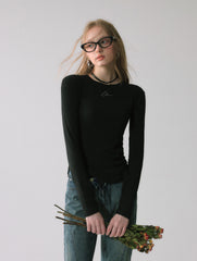 La Freedom Classic Knitted Blouse- Black