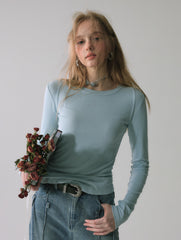 La Freedom Classic Knitted Blouse- Blue