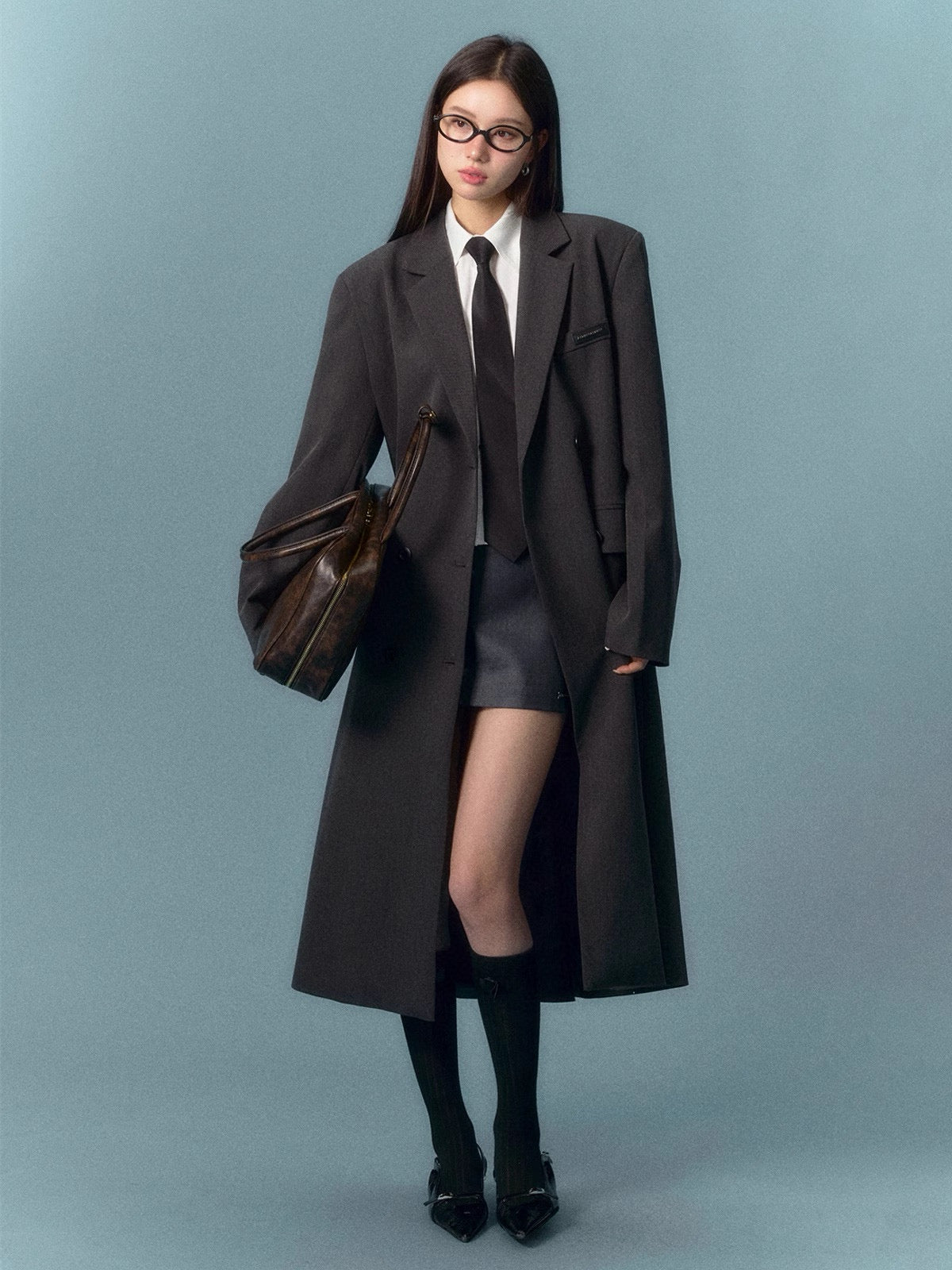 ASGONY Simplicity Long Blazer Coat