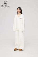 MacyMccoy Casual Knit Suit - White