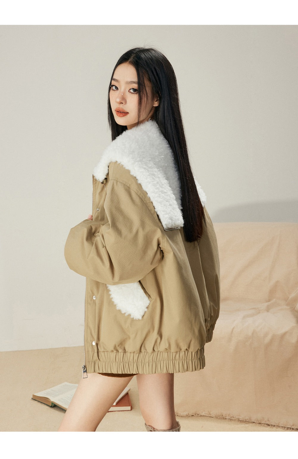 LIILOU Shearling Cotton-Padded Jacket