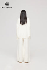 MacyMccoy Casual Knit Suit - White