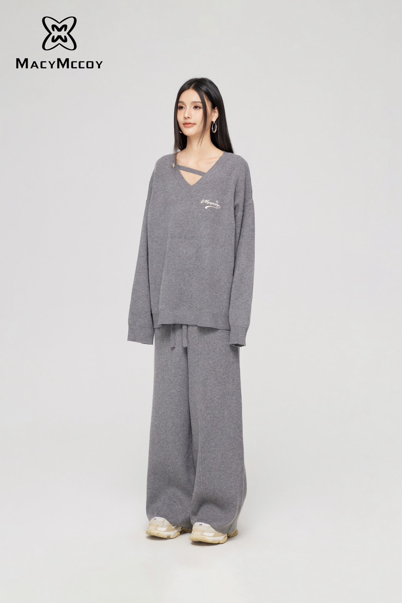 MacyMccoy Casual Knit Suit - Gray