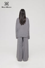 MacyMccoy Casual Knit Suit - Gray