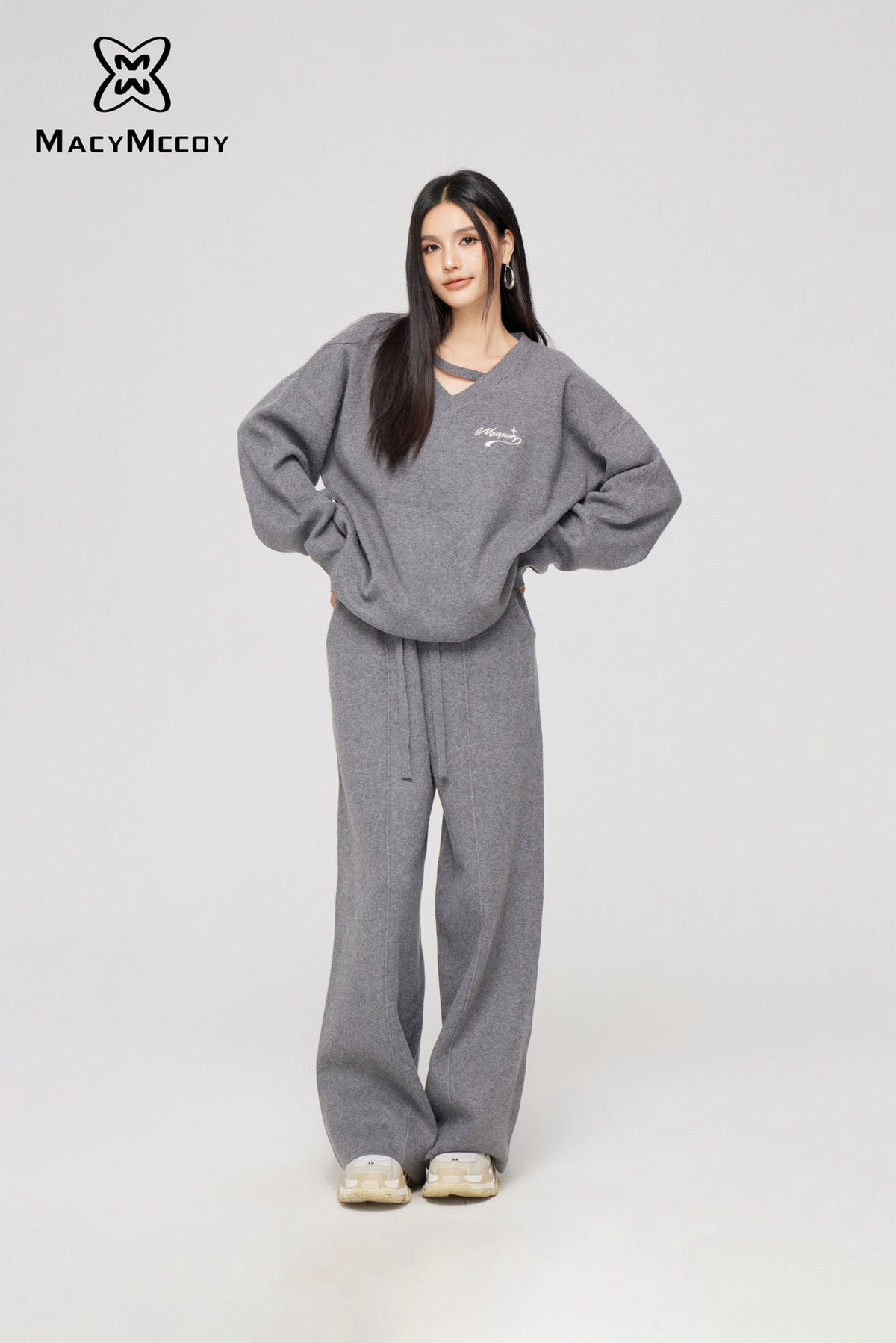 MacyMccoy Casual Knit Suit - Gray