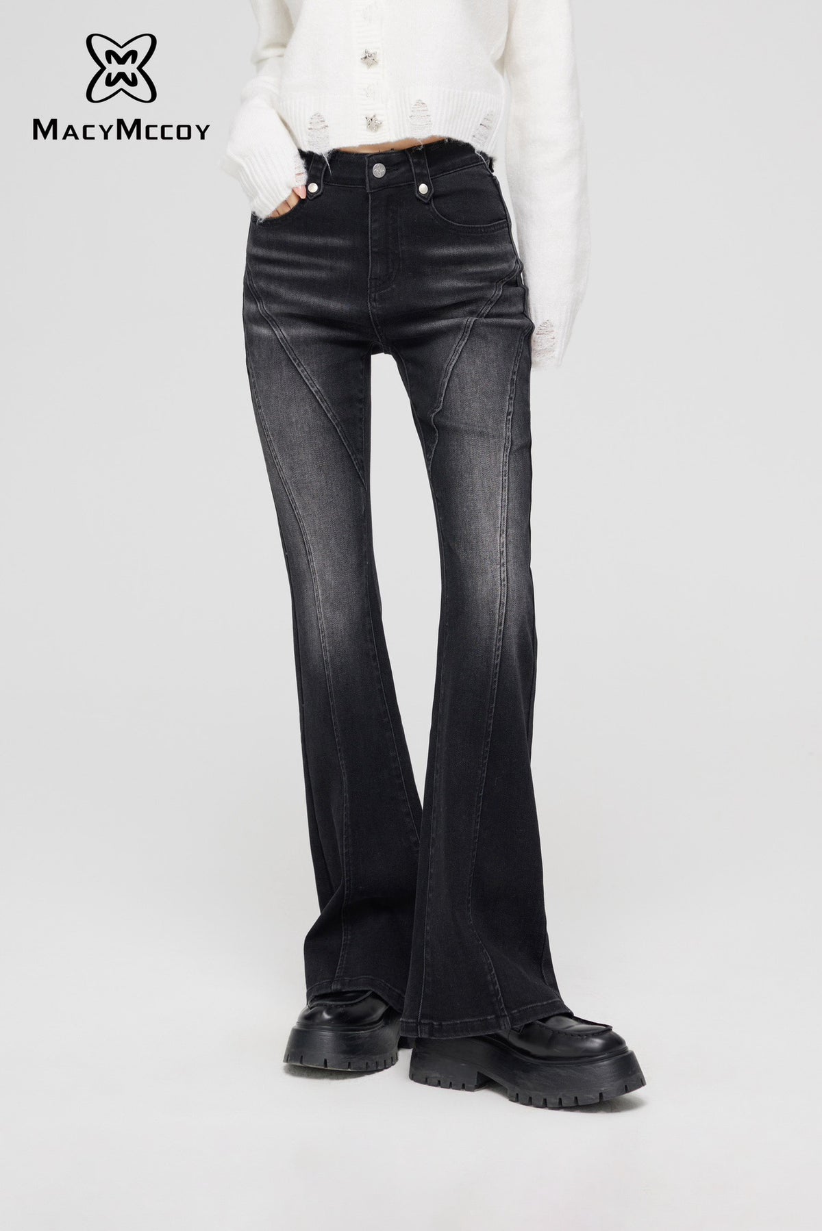 MacyMccoy Flare Jeans - Dark Denim