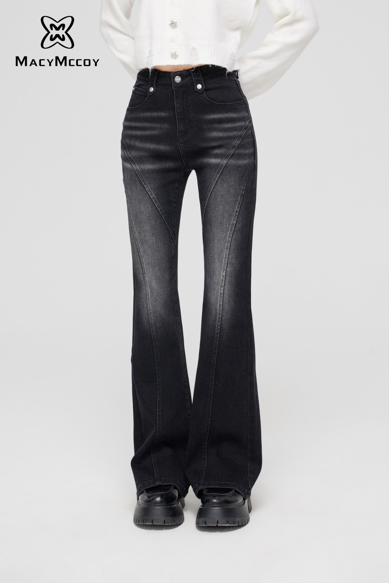 MacyMccoy Flare Jeans - Dark Denim