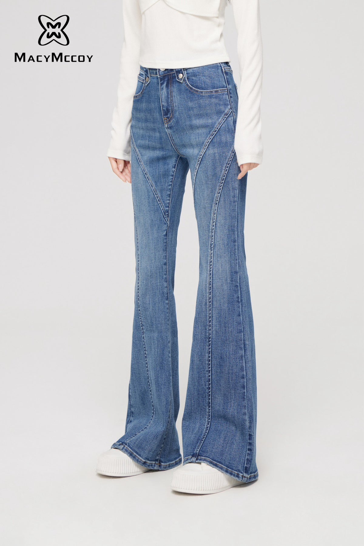 MacyMccoy Flare Jeans - Light Denim