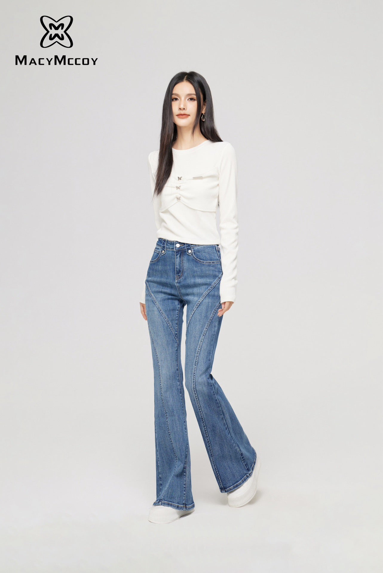 MacyMccoy Flare Jeans - Light Denim