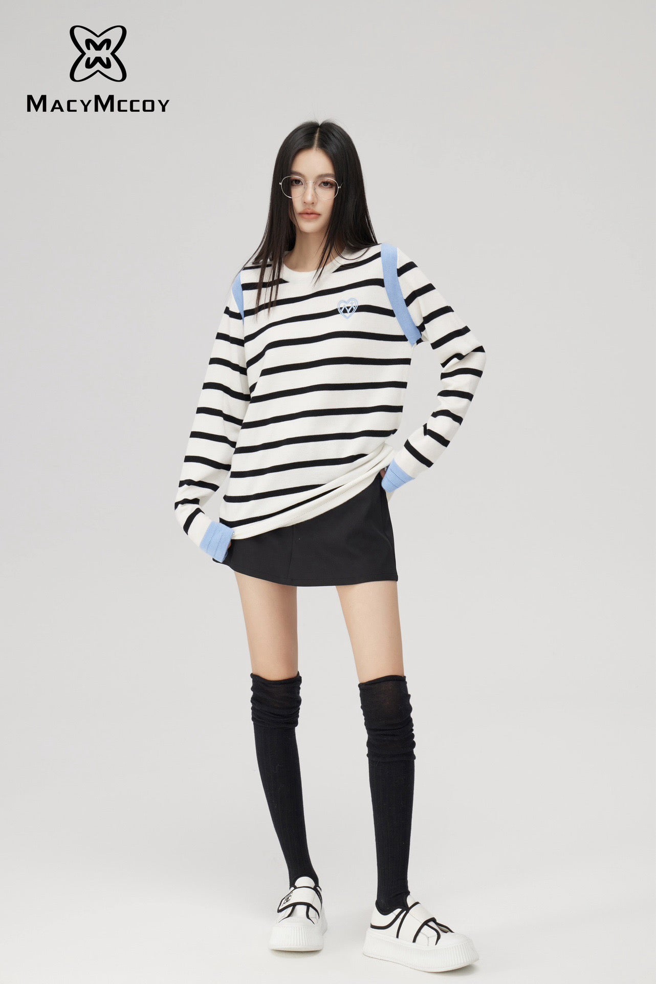 MacyMccoy Two-Tone Striped Sweater