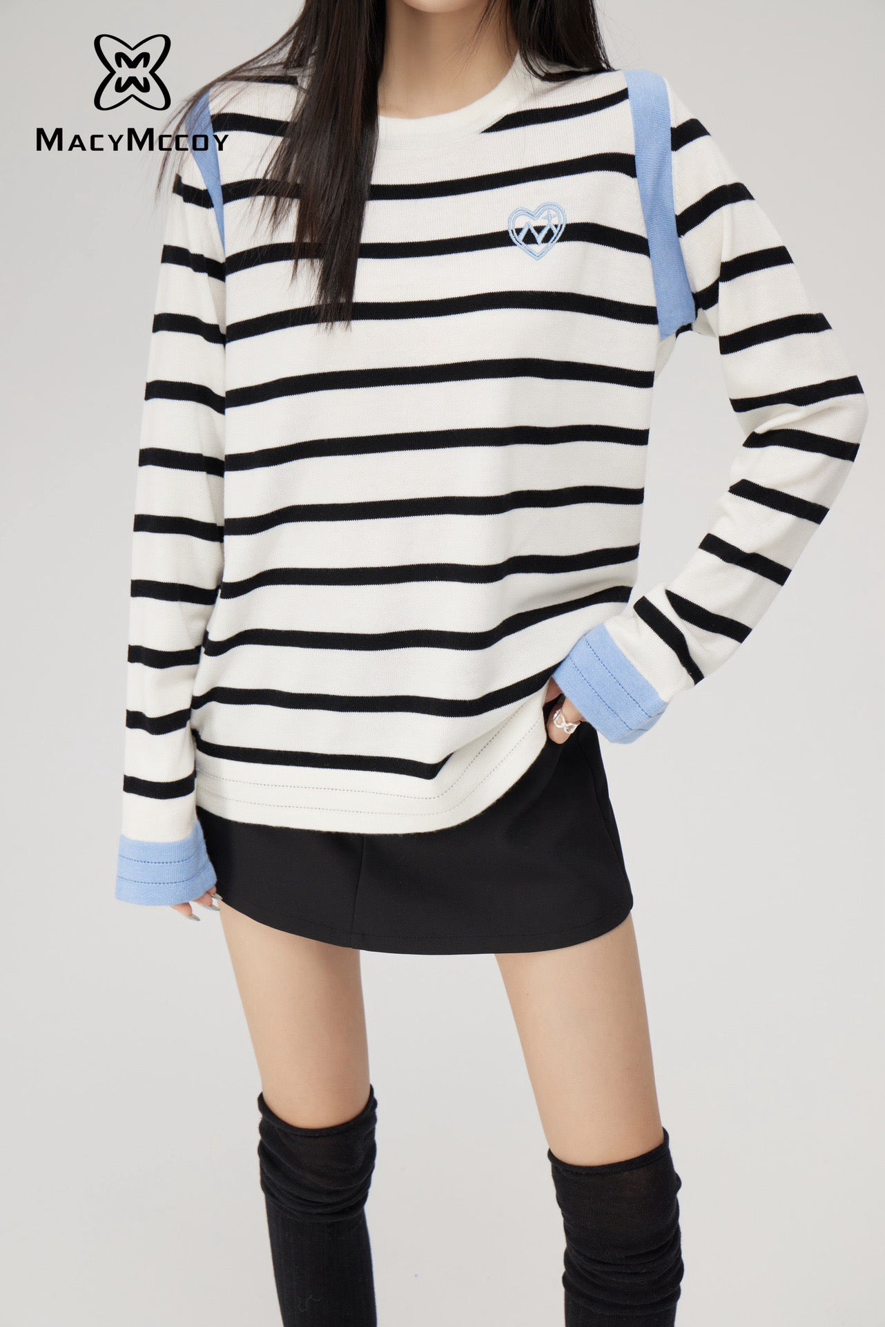 MacyMccoy Two-Tone Striped Sweater