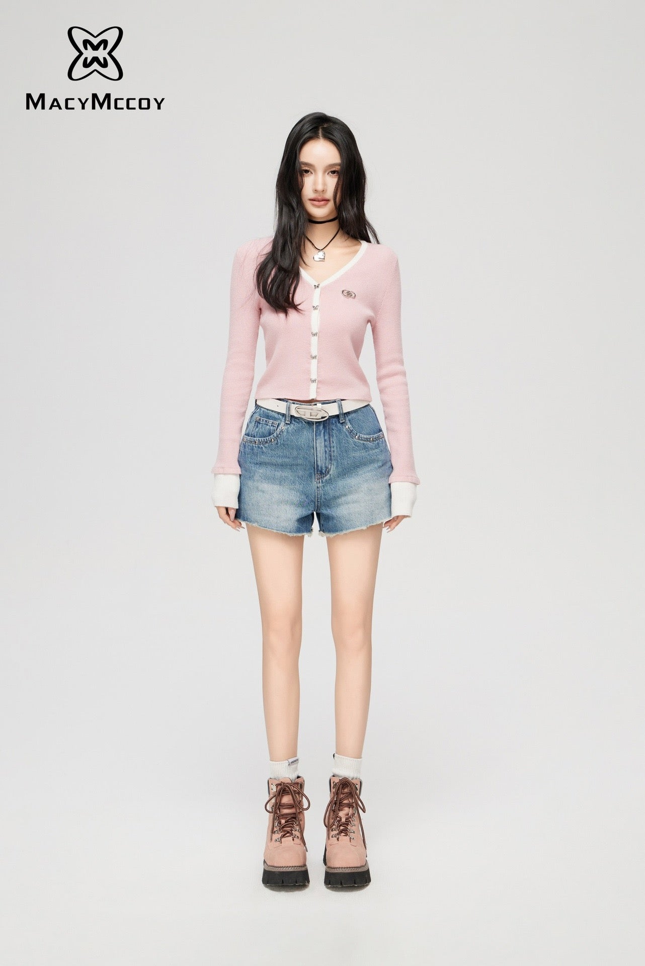 MacyMccoy Bicolor Knitted Top - Pink