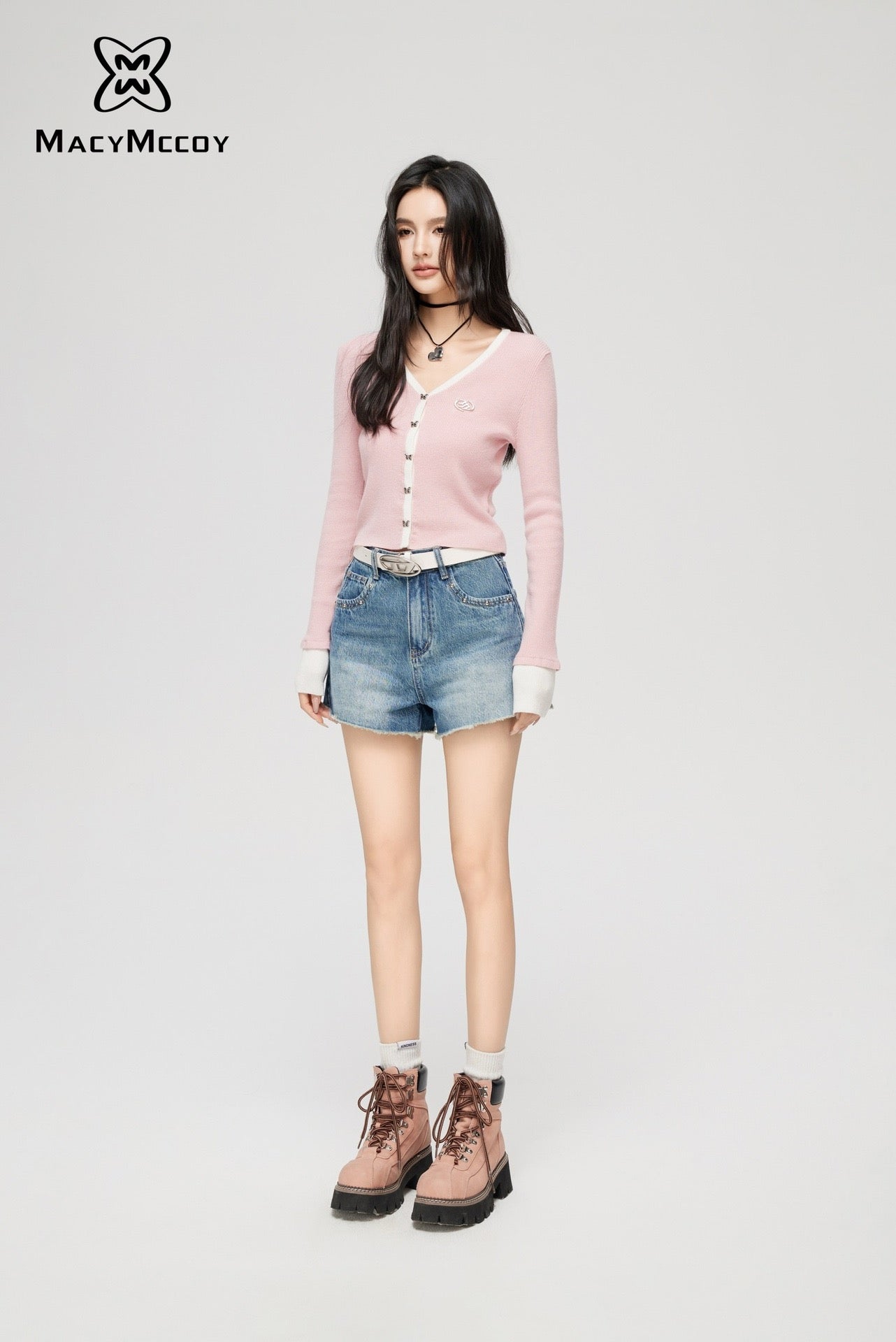 MacyMccoy Bicolor Knitted Top - Pink