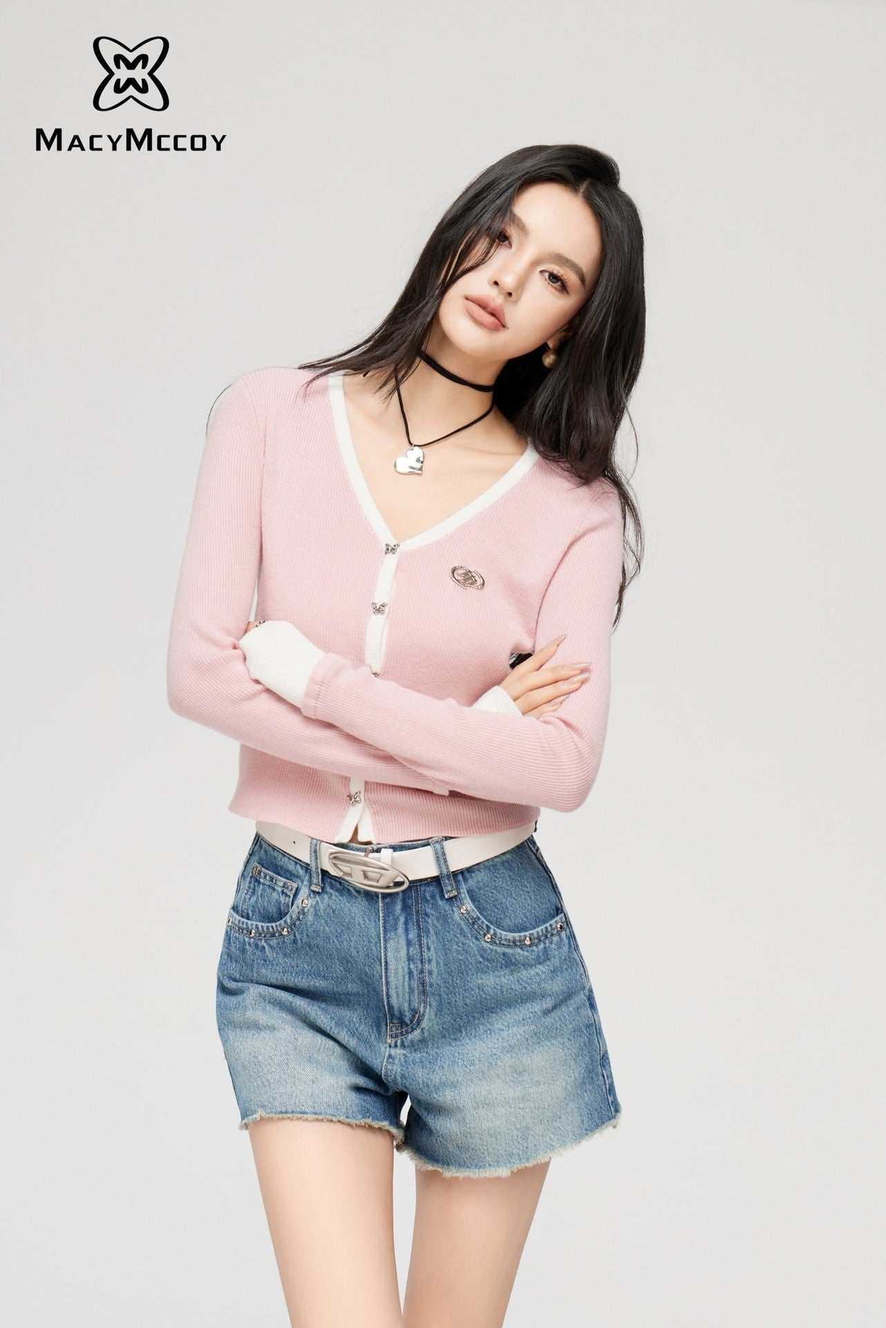 MacyMccoy Bicolor Knitted Top - Pink