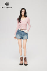 MacyMccoy Bicolor Knitted Top - Pink