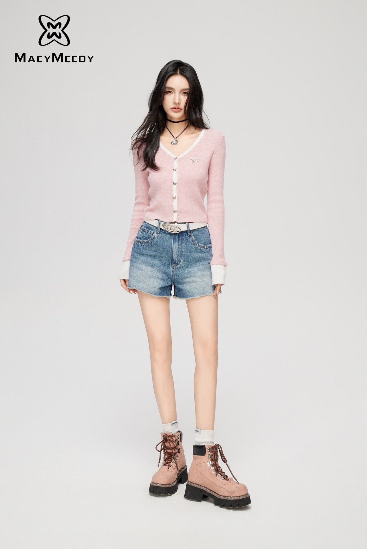 MacyMccoy Bicolor Knitted Top - Pink