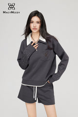 MacyMccoy Sparkling Patchwork Hoodie Set