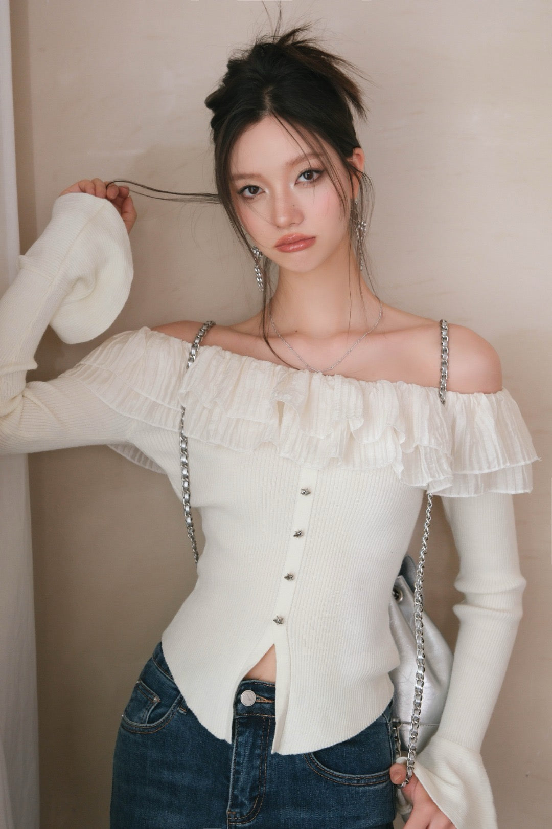 La Freedom Off-Shoulder Top - White