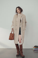 La Freedom Mink Fur and Cashmere Blend Coat