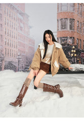 LIILOU Shearling Cotton-Padded Jacket