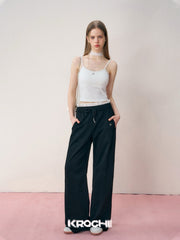 KROCHE Lace Patchwork Leisure Sports Pants