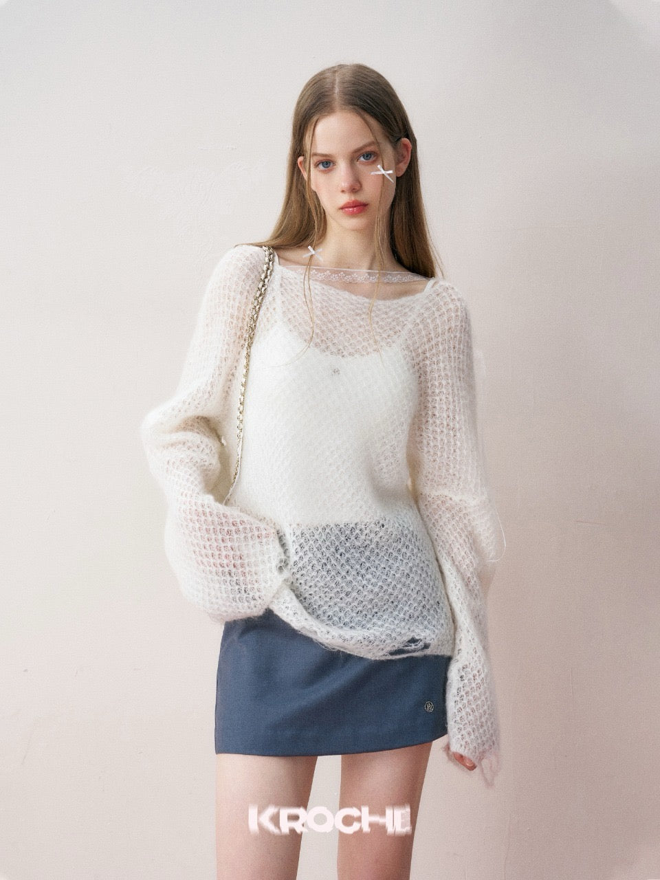 KROCHE Cutout Knit Sweater