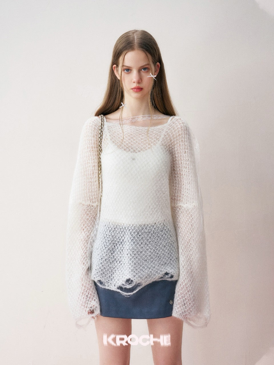 KROCHE Cutout Knit Sweater