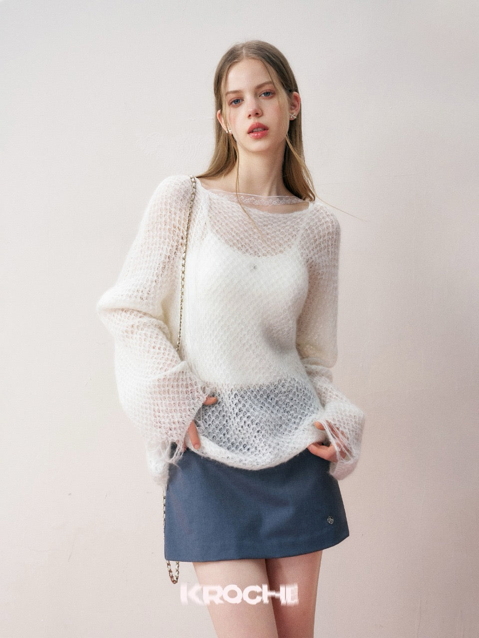 KROCHE Cutout Knit Sweater