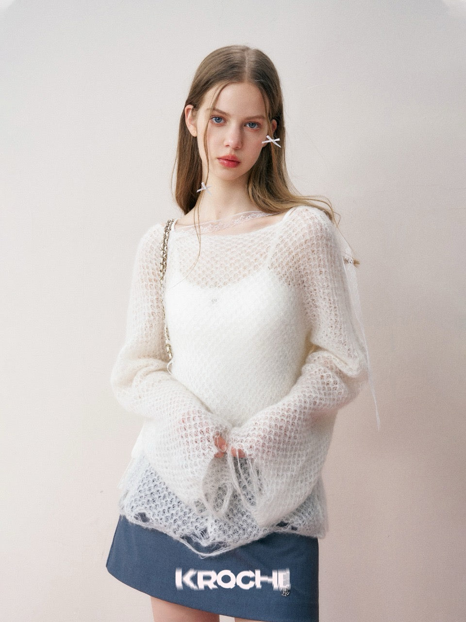 KROCHE Cutout Knit Sweater