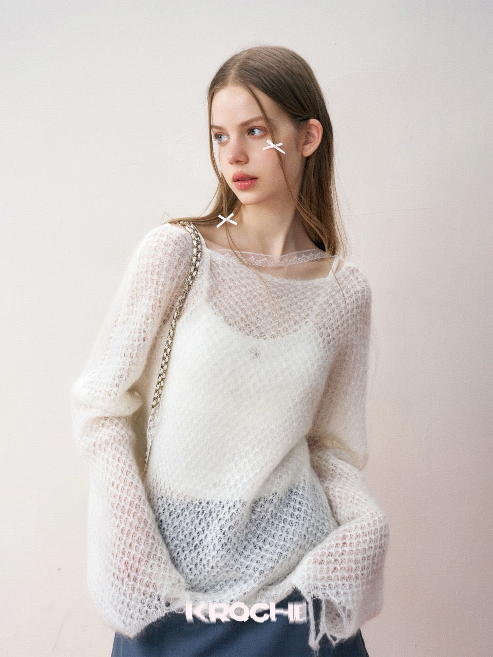 KROCHE Cutout Knit Sweater