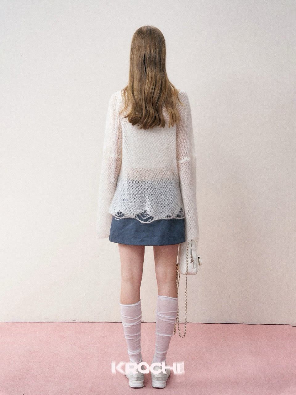 KROCHE Cutout Knit Sweater