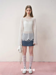 KROCHE Cutout Knit Sweater