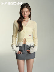 SOMESOWE Lace Distressed Mohair Jacket