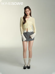 SOMESOWE Lace Distressed Mohair Jacket