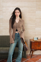 La Freedom Knitted Long Top - Brown