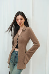 La Freedom Knitted Long Top - Brown