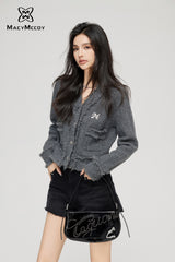 MacyMccoy Chic Knit Cardigan - Gray