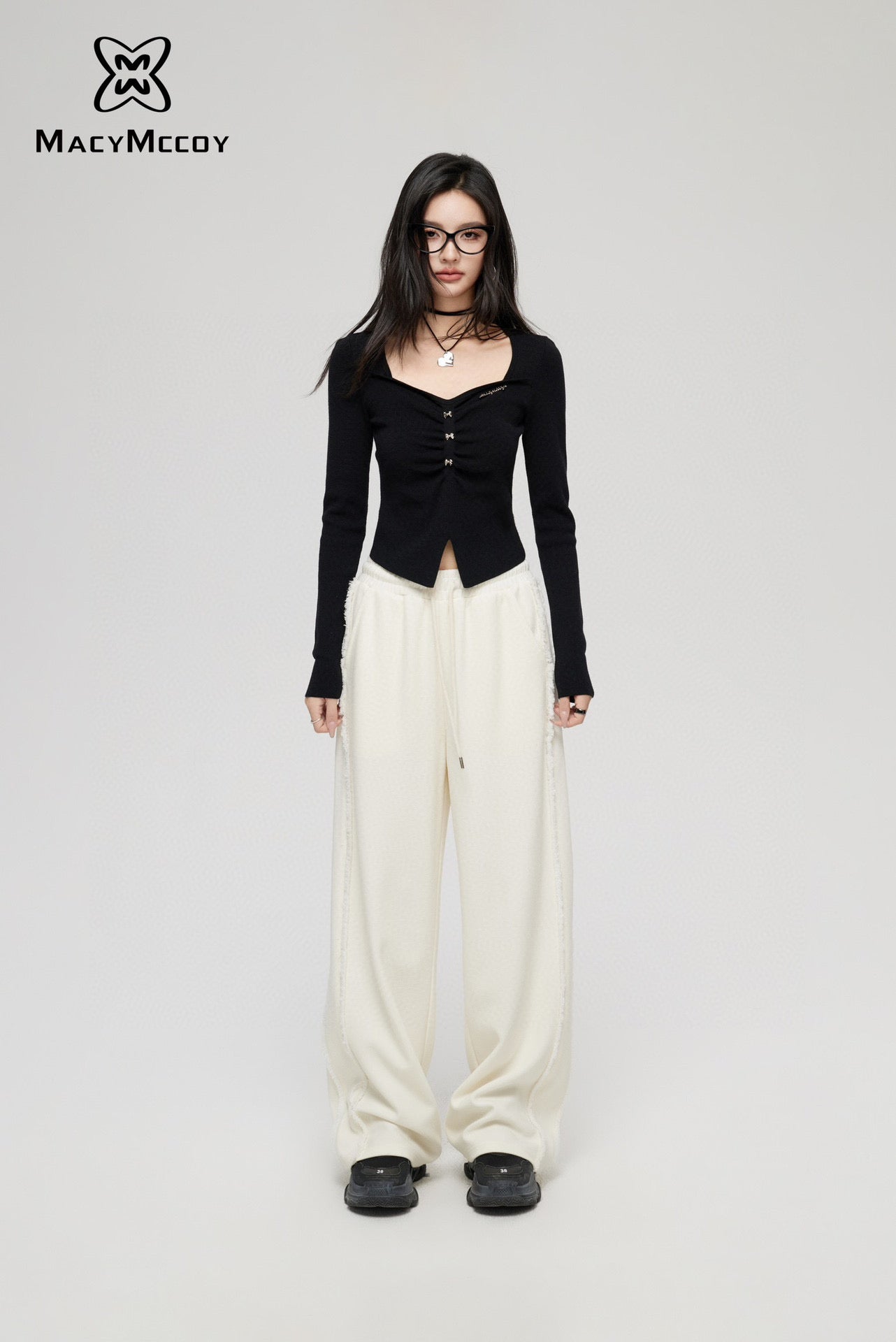 MacyMccoy Wide-Leg Casual Pants - White