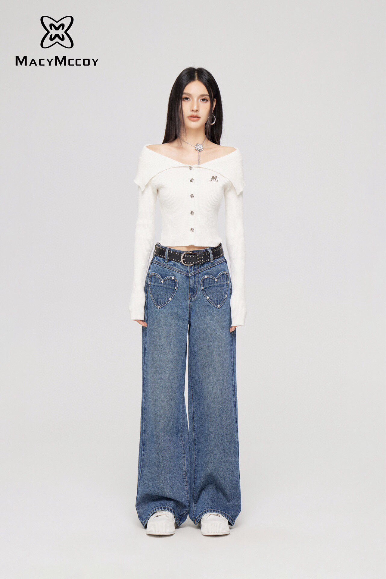 MacyMccoy heart-pocket jeans