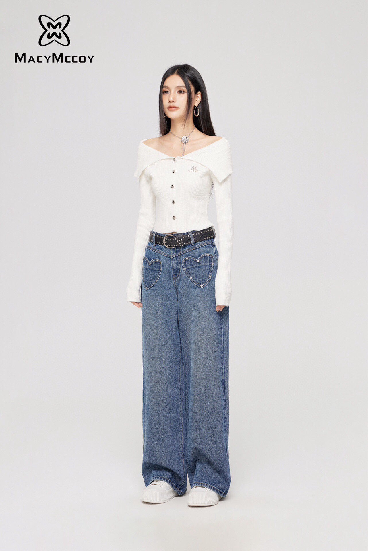 MacyMccoy heart-pocket jeans