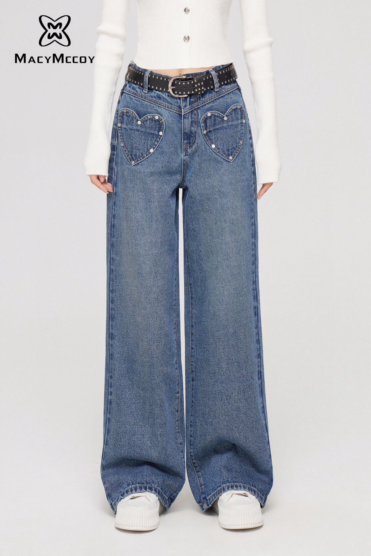 MacyMccoy heart-pocket jeans