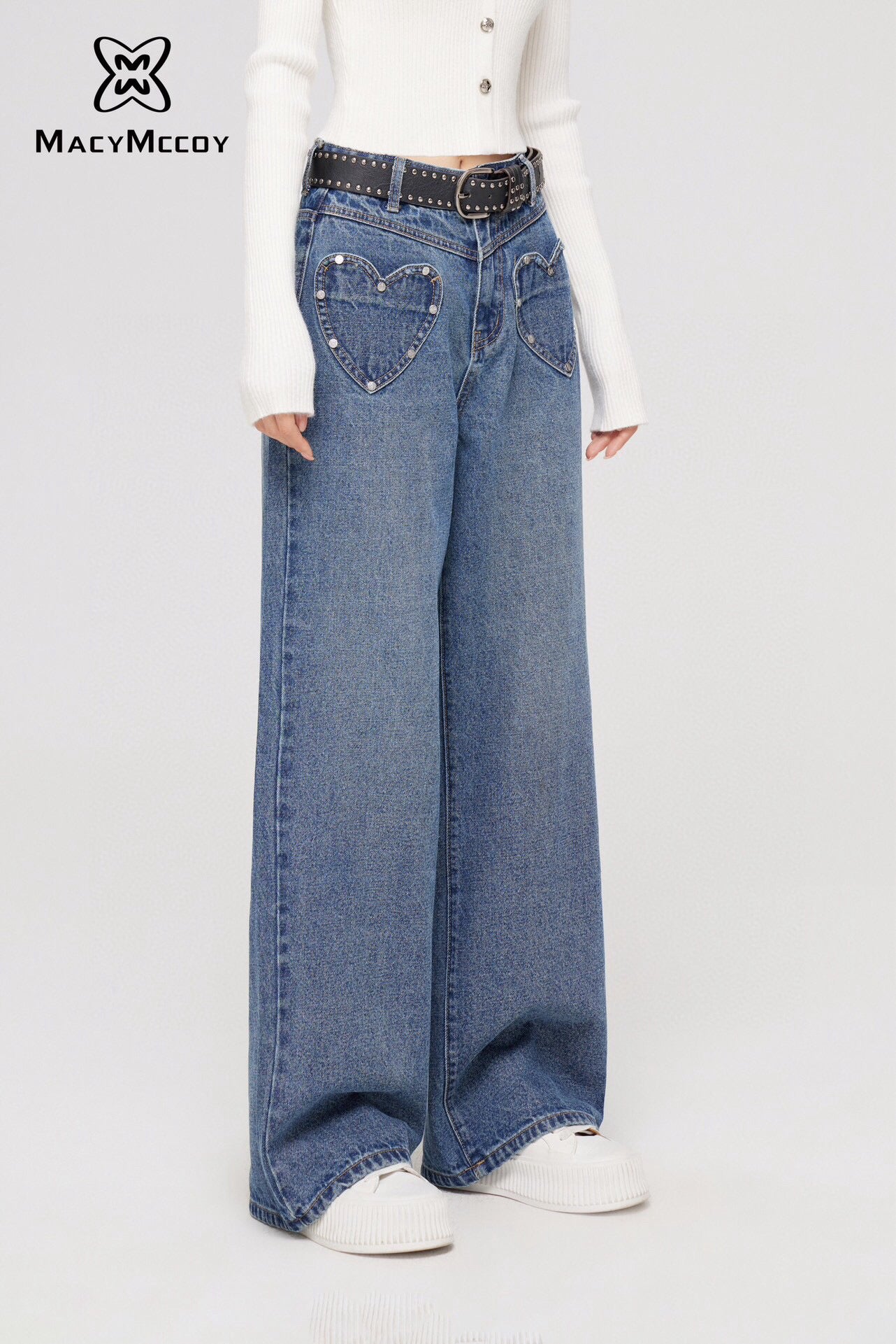 MacyMccoy heart-pocket jeans