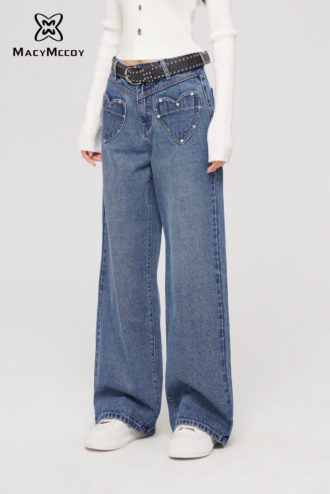 MacyMccoy heart-pocket jeans