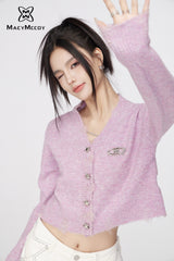 MacyMccoy knit cardigan - Purple